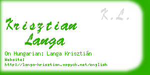 krisztian langa business card